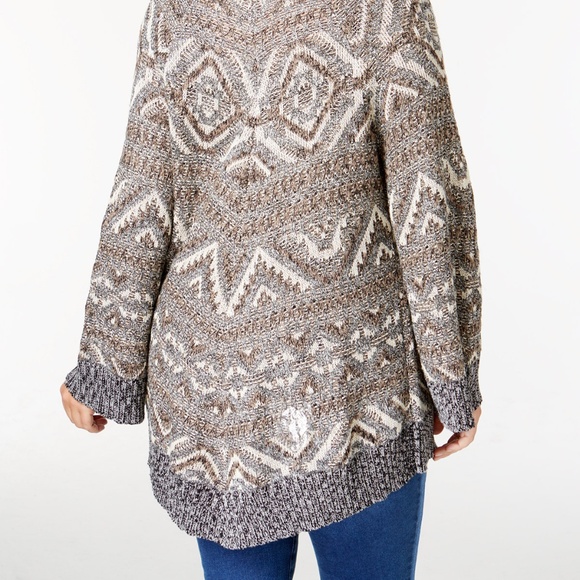 Style & Co. Patterned Open Duster Cardigan - Picture 4 of 5